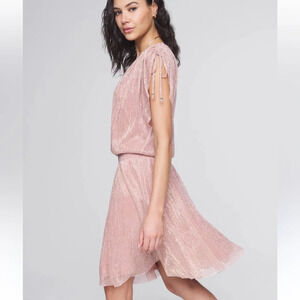 White House Black Market Cap Sleeve Shimmer Kimono Mini Dress Size Small